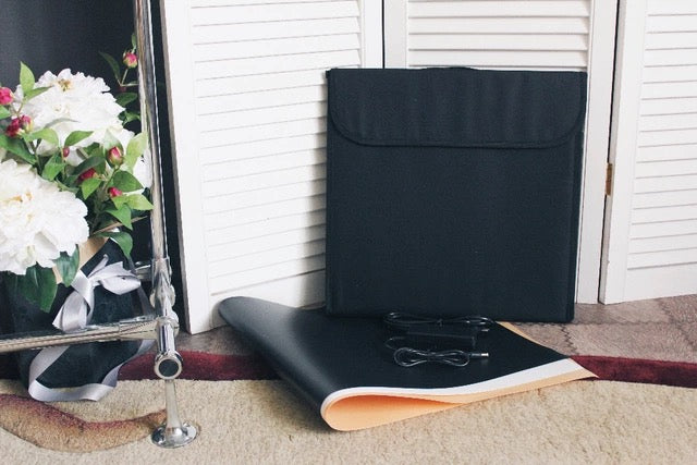 SOFTBOX TRAVOR F40 40*40 cm + LED + Fond Blanc, jaune et noir