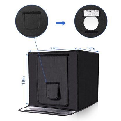 SOFTBOX TRAVOR F40 40*40 cm + LED + Fond Blanc, jaune et noir