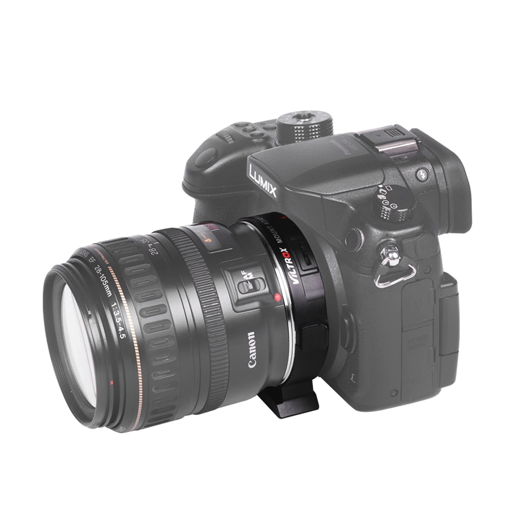 Bague d'adaptation Viltrox EF-M2 objectif Canon EF pour reflex m43 panasonic GH5 GH4 ...