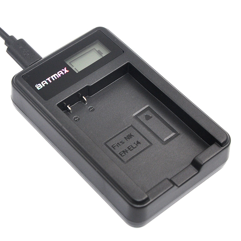 Chargeur Batmax haute qualité pour batterie EN-EL14a pour Nikon P7800,D3400,D5500...