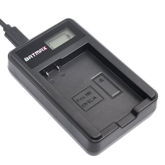 Chargeur Batmax haute qualité pour batterie EN-EL14a pour Nikon P7800,D3400,D5500...