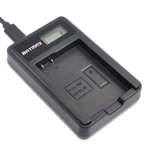 Chargeur Batmax haute qualité pour batterie EN-EL14a pour Nikon P7800,D3400,D5500...