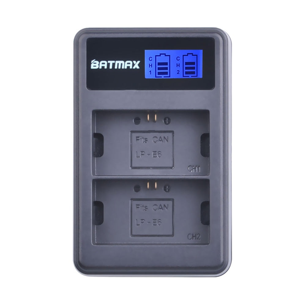 Chargeur Batmax haute qualité pour batterie LP-E6 LP-E6N pour Canon 5D Mark III,IV,7D ...