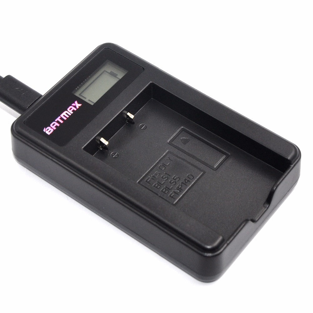 Chargeur Batmax haute qualité pour batterie PS-BLS5 pour Olympus PEN E-PL7,E-PM2,E-M10 II...