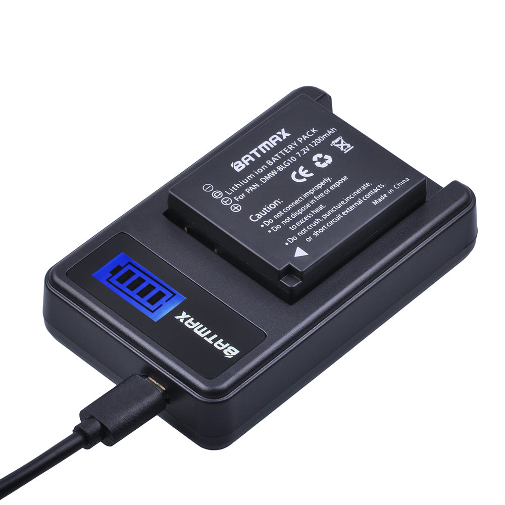 Chargeur Batmax haute qualité pour batterie DMW BLG10,BP-DC15... pour Panasonic GF6,GX7,LX100...