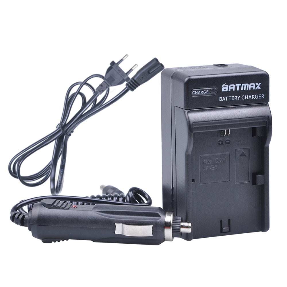 Chargeur Batmax haute qualité pour batterie Lp-e6N avec prise voiture pour Canon 5D Mark IV,80D...