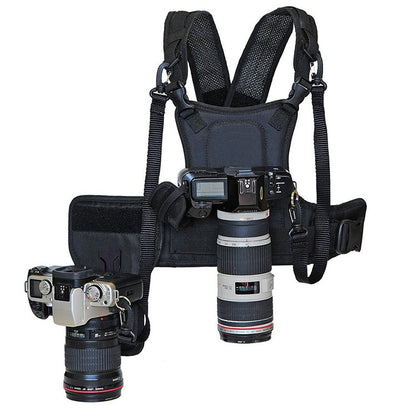 Nicad Professional Quick Release Harness for attaching 2 mounted SLRs