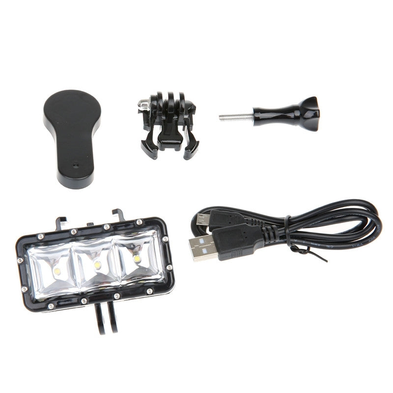 Eclairage LED Puluz 300 lumen etanche 30m pour plongée aquatique pour GoPro HERO 7 6 5 4 ...