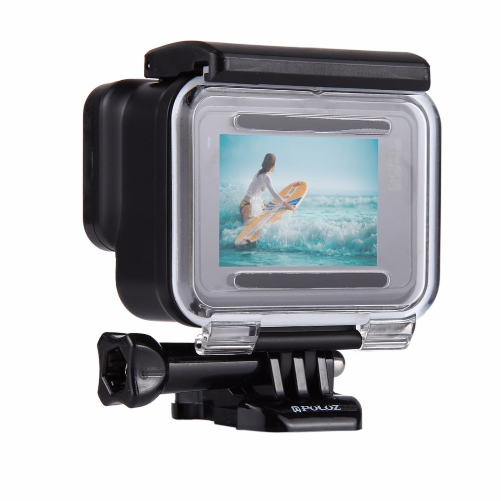 Caisson étanche PULUZ 45m pour GoPro Hero 7 6 5 avec écran tactile Arrière