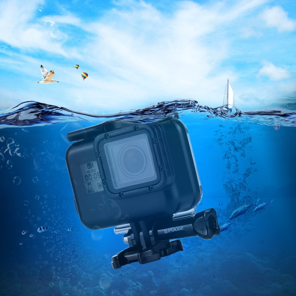 Caisson étanche PULUZ 45m pour GoPro Hero 7 6 5 avec écran tactile Arrière
