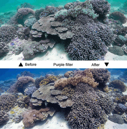 Caisson étanche PULUZ 30m pour GoPro Hero 5 et 6 avec avec filtre interchangeables.