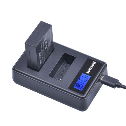 Chargeur double + 2 batteries générique LP E12 pour Canon EOS 100D M10 M50 Kiss X7 Rebel SL1