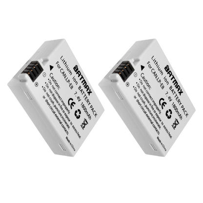 Batterie Batmax haute qualité LP-E8 *2 pour Canon EOS 650D,700D Kiss X7i Rebel T4i T5i...