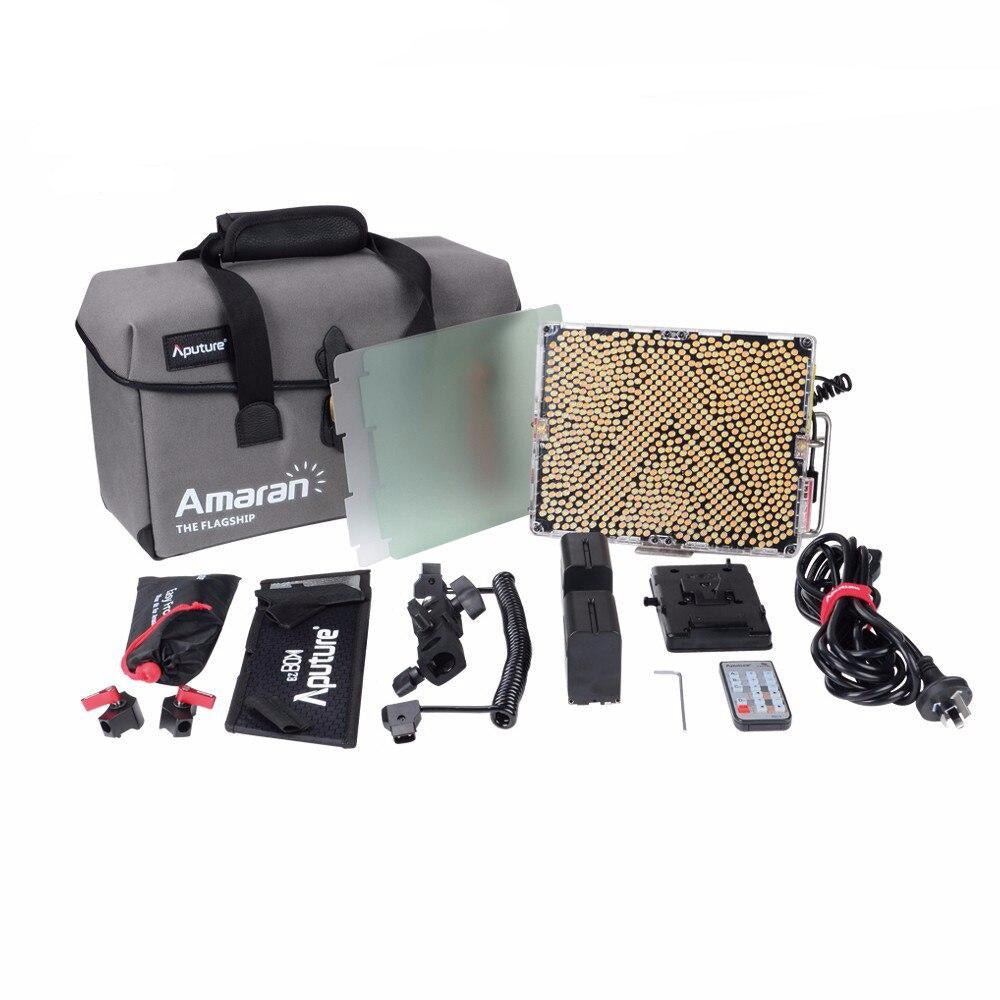 Kit Led Aputure Amaran Tri-8s led 5000K +2* batteries NP-F970+Box diffuseur Vmount