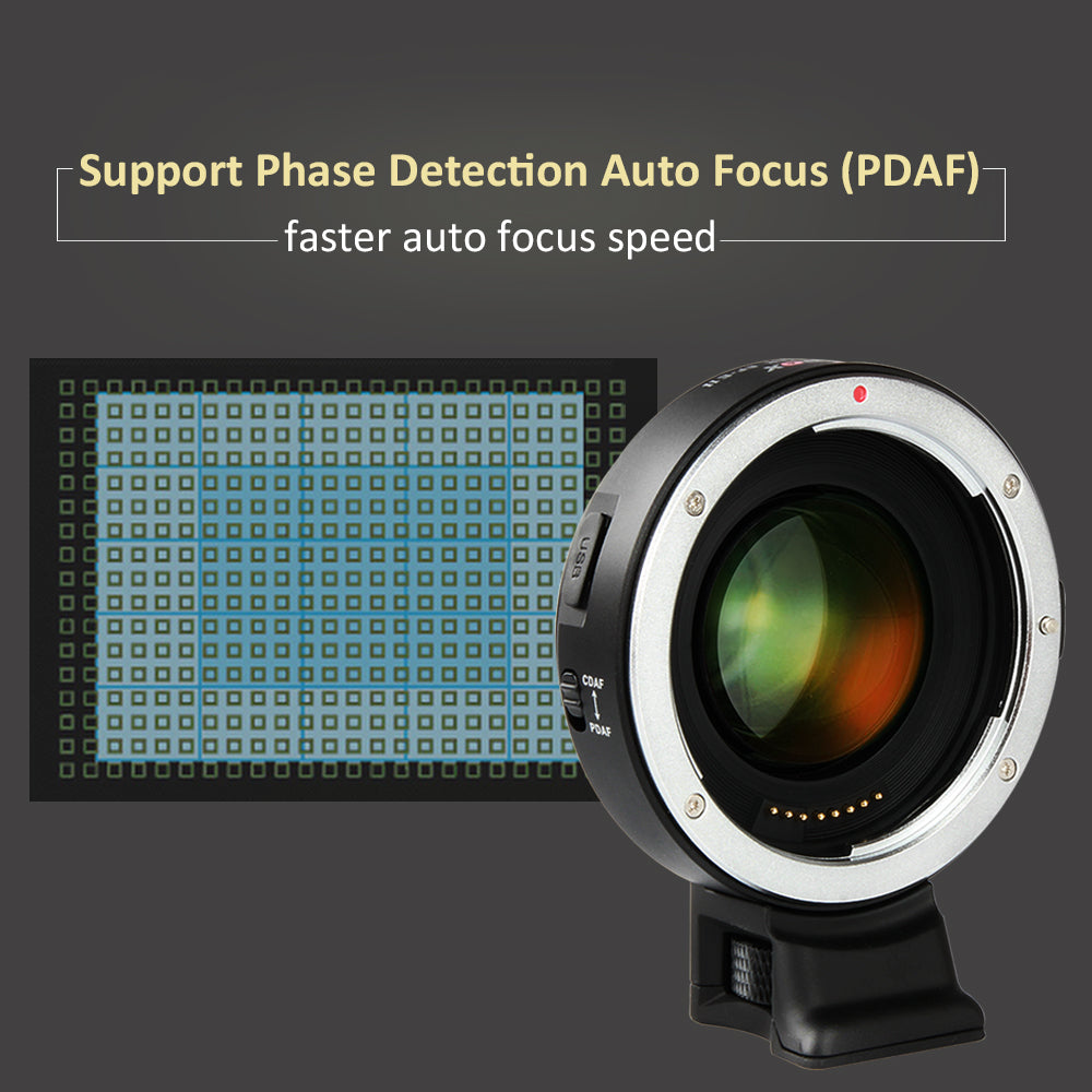 Bague d'adaptation Viltrox EF-E II objectif canon EF vers boitier sony