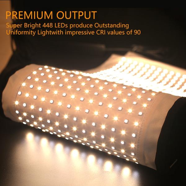 Panneau de 448 LED Samtian FL-3060A modulable + télécommande + diffuseur