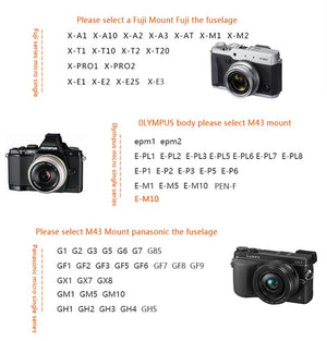 Fisheye 7.5mm F/2.8 pour Fuji, Panasonic, Sony, Canon M