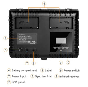 2 Panneaux de 600 LED Samtian TL-600S avec Trépied + batterie + chargeur