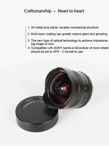 Fisheye 7.5mm F/2.8 pour Fuji, Panasonic, Sony, Canon M