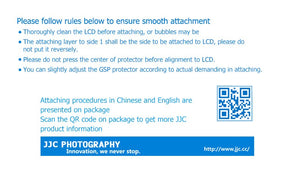 Protection écran LCD JJC pour Sony A6600 A6300 A5000 A7S A7R A9 A7SII A7II a7RIII A7III...