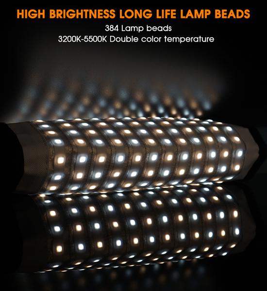 Panneau de 448 LED Samtian FL-3060A modulable + télécommande + diffuseur