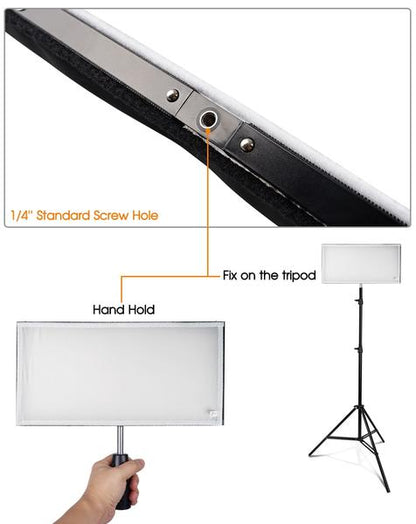 Panneau de 448 LED Samtian FL-3060A modulable + télécommande + diffuseur