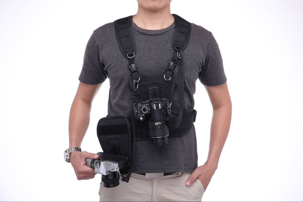 Nicad Professional Quick Release Harness for attaching 2 mounted SLRs