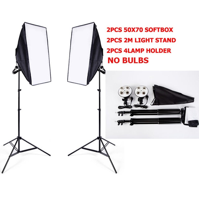 Eclairage LED studio 45W + porteur de LED + softbox + trépied