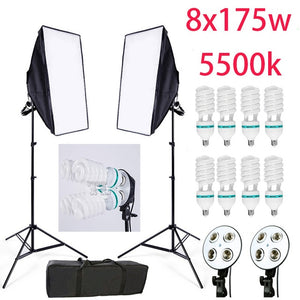 Eclairage LED studio 45W + porteur de LED + softbox + trépied