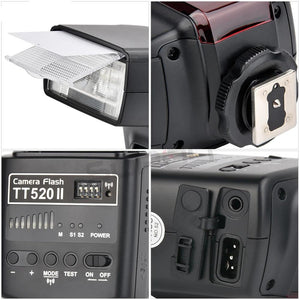 Flash Godox TT520 II avec kit de transmissions de signal sans fil 433MHz integré pour canon nikon pentax olympus...