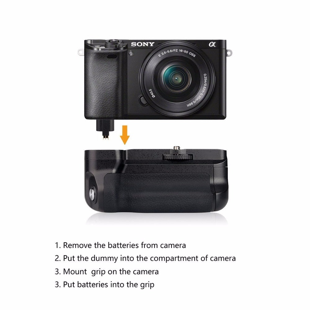 Grip générique professionnel haut de gamme MEIKE MK-A6300 pour Sony A6300 A6000