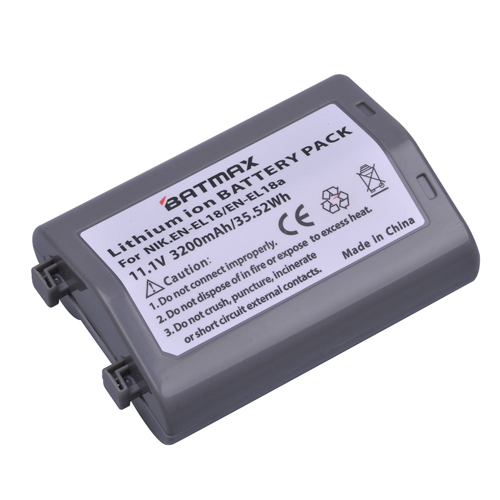 Batterie Batmax haute qualité EN-EL18 pour Nikon D4 D5 et grip Nikon MB-D12 D800...