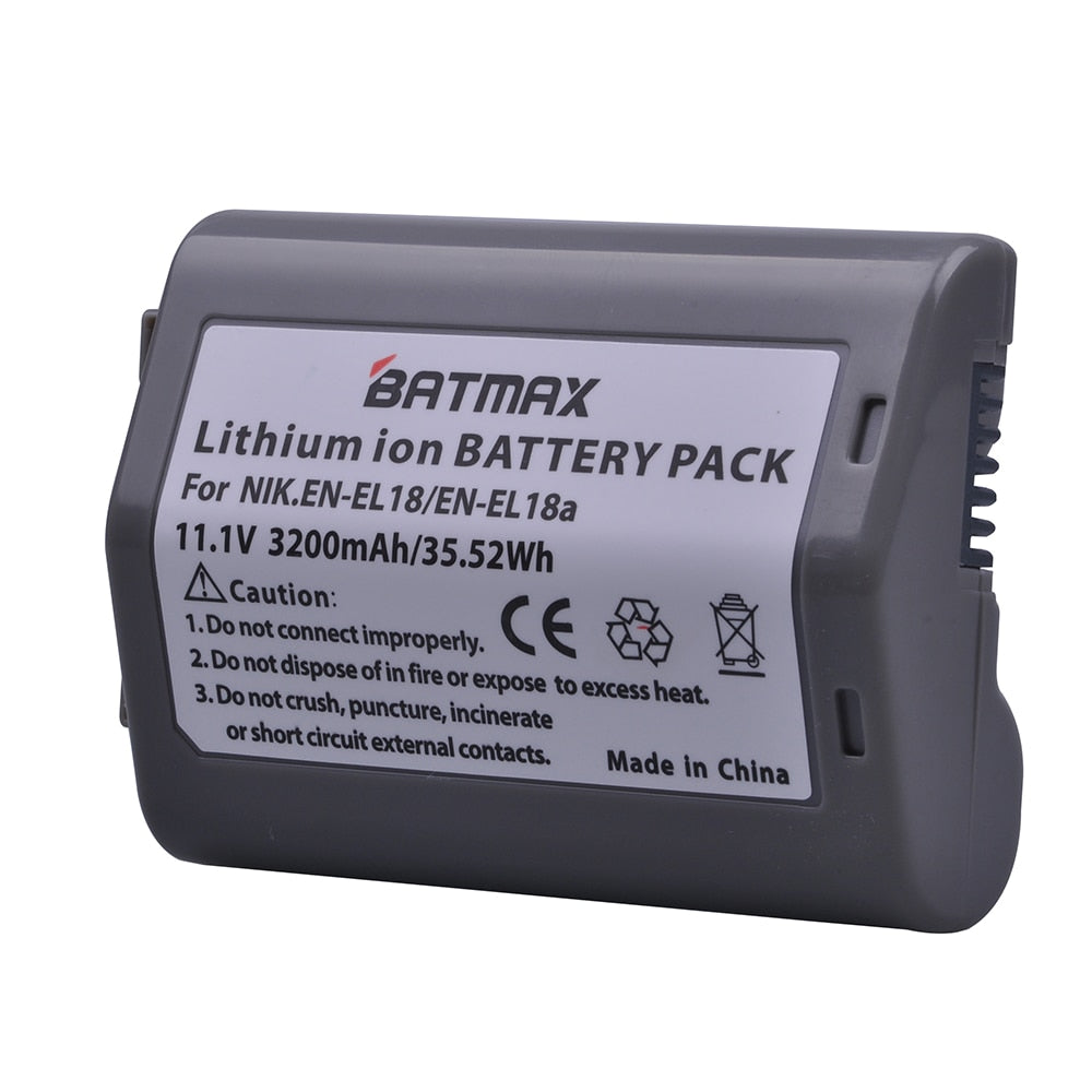 Batterie Batmax haute qualité EN-EL18 pour Nikon D4 D5 et grip Nikon MB-D12 D800...
