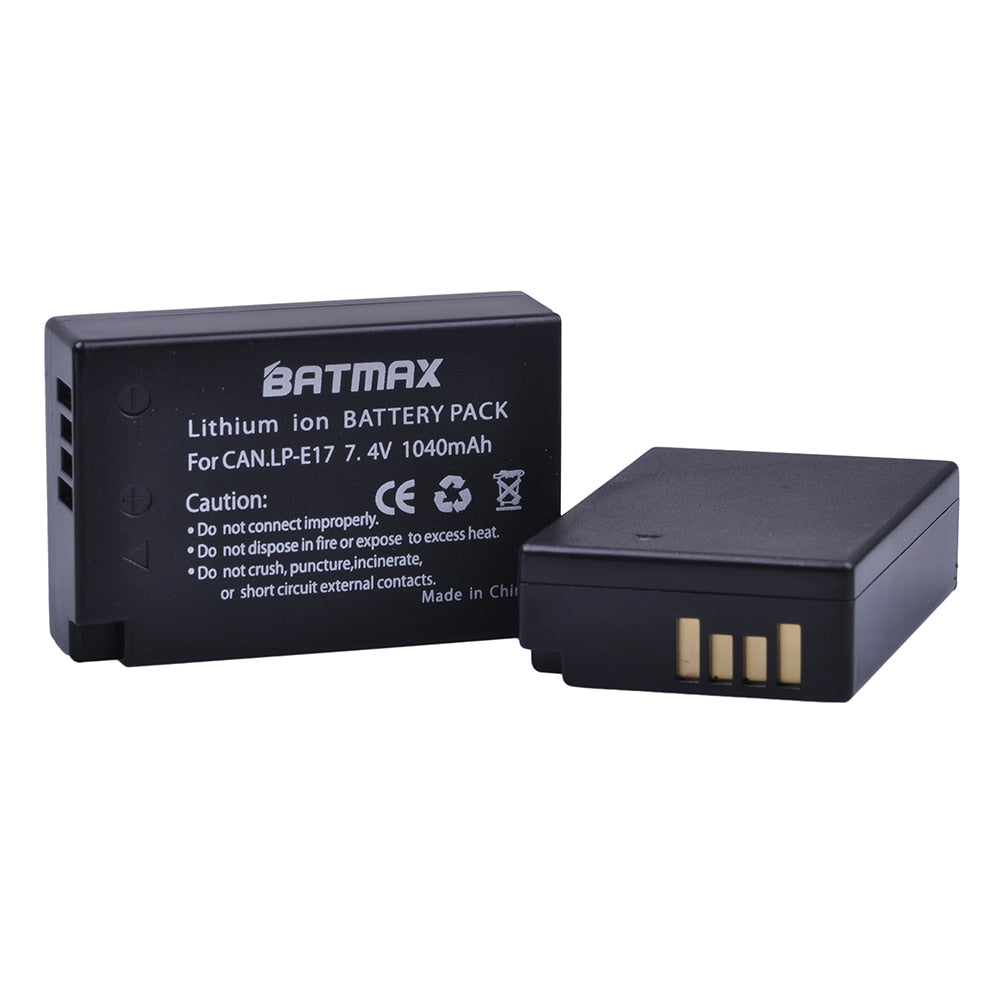 Chargeur double Batmax + 2 batteries génériques Batmax LP-E17 pour Canon 200D M6 760D 800D