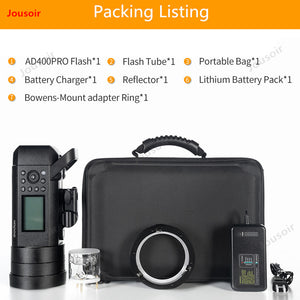 Flash Godox AD400 Pro Monture Bowens 2.4G Wireless X System CD50 T03Y