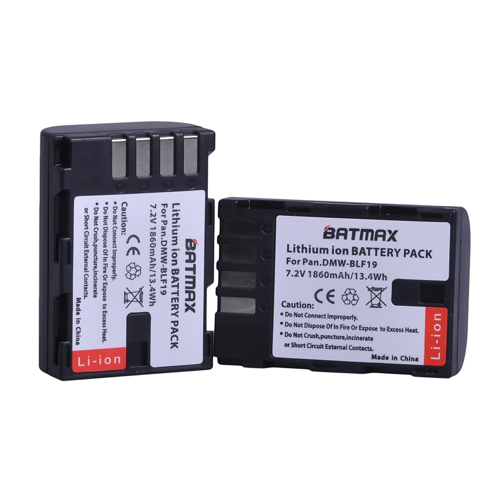 Batteries Batmax*2 haute qualité DMW-BLF19... pour Panasonic Lumix GH5,GH3K,GH4K...