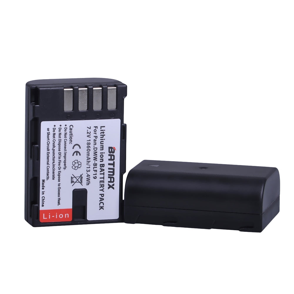 Batteries Batmax*2 haute qualité DMW-BLF19... pour Panasonic Lumix GH5,GH3K,GH4K...