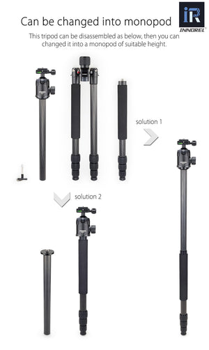 Trèpied Monopod IR RT70C en fibre de carbone 175cm 15Kg