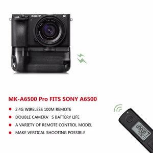 Grip générique professionnel haut de gamme MEIKE MK-A6500 pour Sony A6500 + télécommande 2.4G