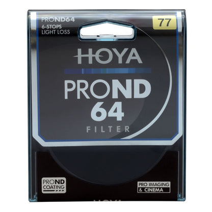 Filtre HOYA PRO ND 64 Ultra fin spécial cinéma 67 72 77 82 mm