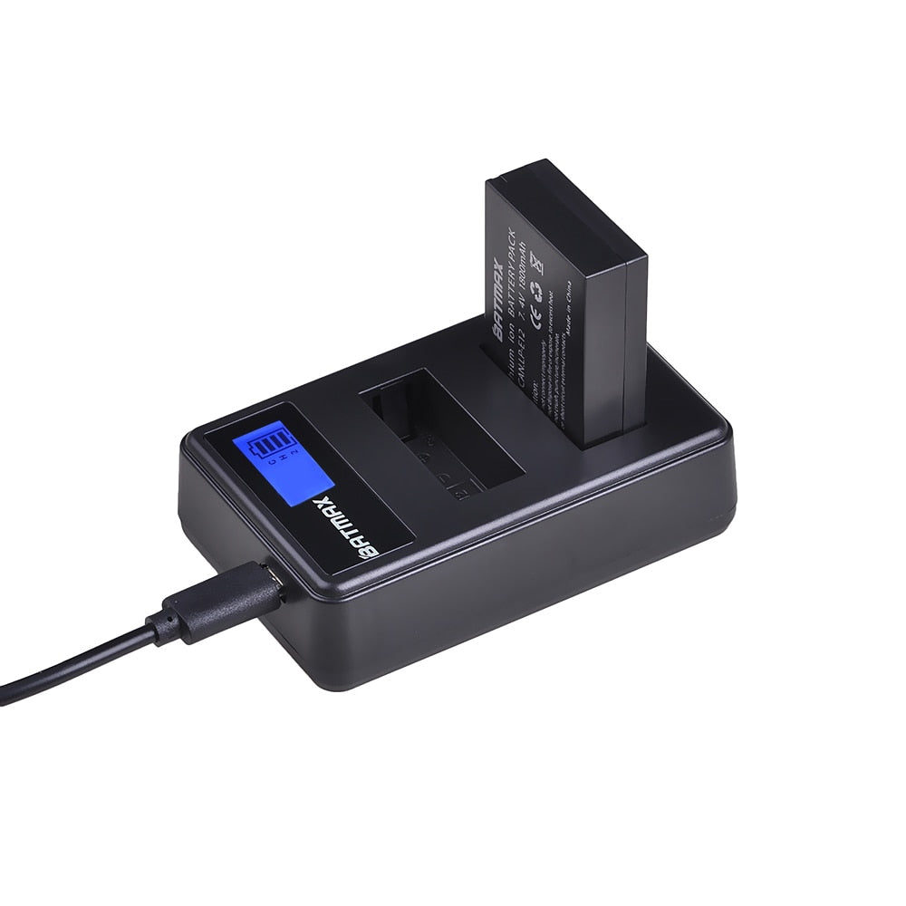 Chargeur double Batmax LCD haute qualité pour batterie LP-E12 pour Canon M 100D M10 M50...