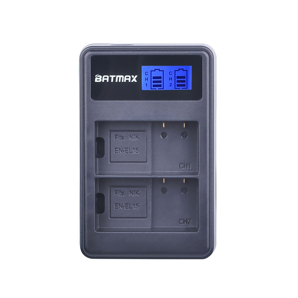 Chargeur Batmax LCD pour batterie EN-EL15 d800 d810 d850 z7 z6 d750...