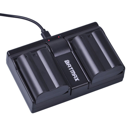 Chargeur double Batmax pour batterie EN-EL15 pour Nikon D750 D800...