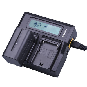 Chargeur Batmax haute qualité pour batterie Sony NP F570,F530,F970,FM500H,QM91D...