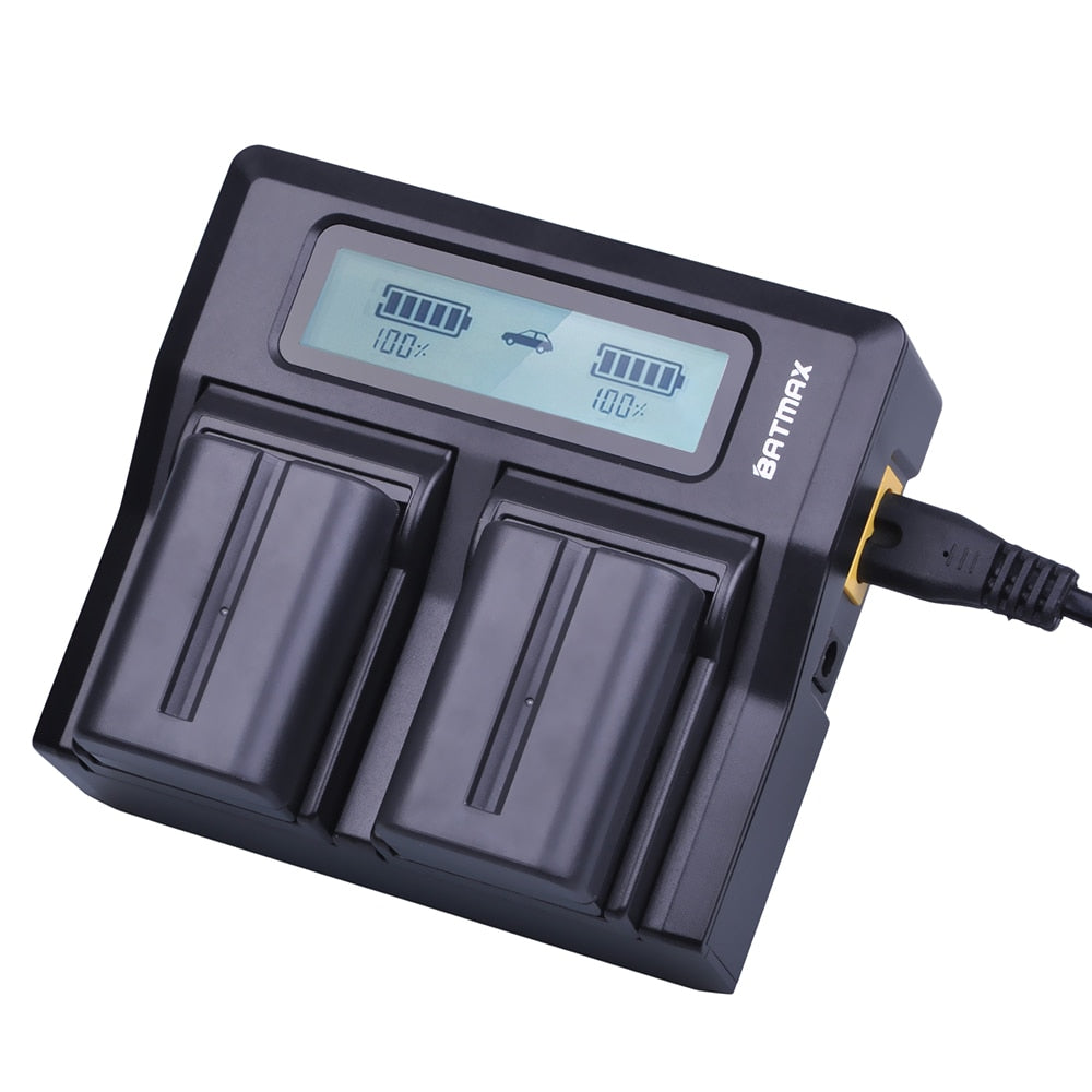 Chargeur Batmax haute qualité pour batterie Sony NP F570,F530,F970,FM500H,QM91D...