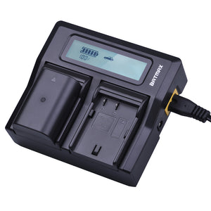 Chargeur double Batmax haute qualité pour batterie Panasonic DMW-BLF19 pour Lumix DMC-GH3 GH4 GH5...