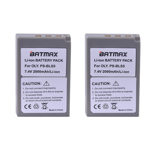 Batteries Batmax haute qualité PS-BLS5 pour Olympus PEN E-PL6,E-PL7,E-M10 II, Stylus1...