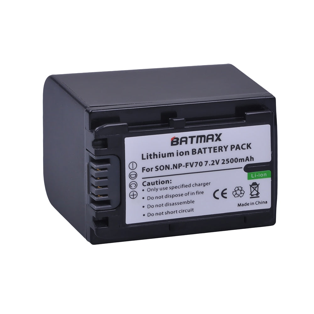 Batterie Batmax haute qualité NP-FV70 pour Sony NP-FV50 FV30 HDR-CX230 HDR-CX150E HDR-CX170 CX300 Z1