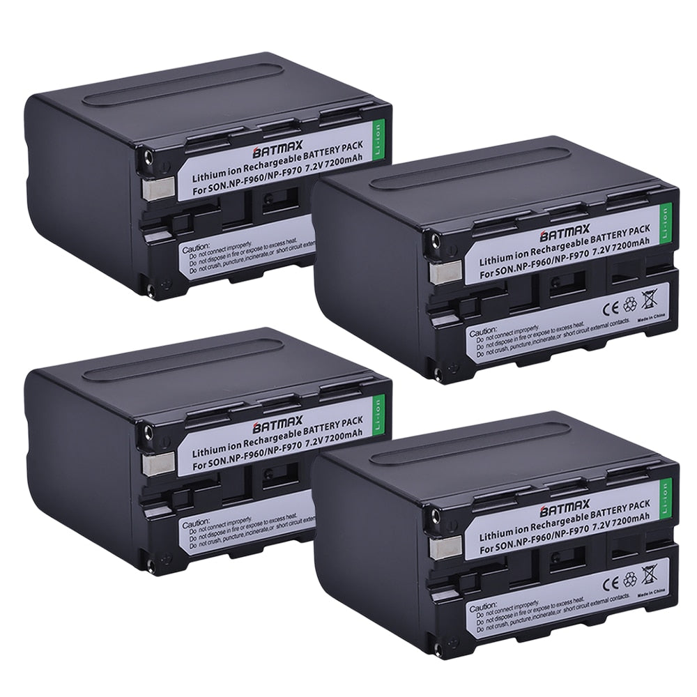 Batterie Batmax NP F960 F970 *4 pour Sony HVR-HD1000,PLM-100,CCD-TRV35,MVC-FD91, MC1500C