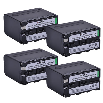 Batterie Batmax NP F960 F970 *4 pour Sony HVR-HD1000,PLM-100,CCD-TRV35,MVC-FD91, MC1500C